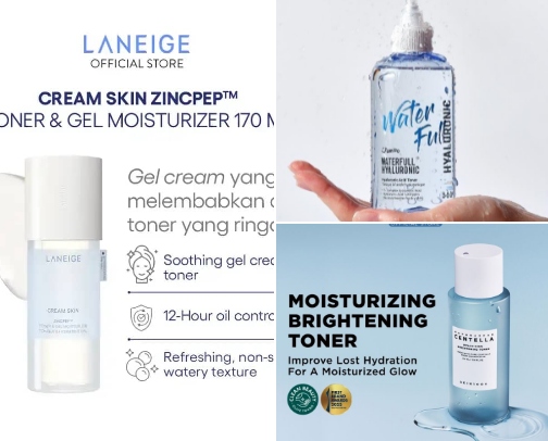 hydrating toner cover photo collage