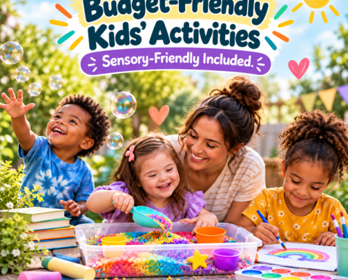 Budget-Friendly Kids’ Activities, Sensory-Friendly Included cover photo collage