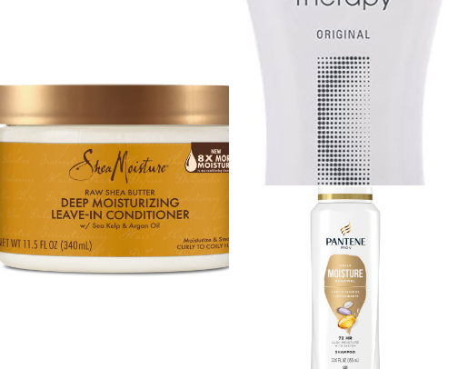 Care products for fragile hair cover photo collage