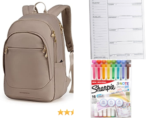 Back to school supplies cover photo collage