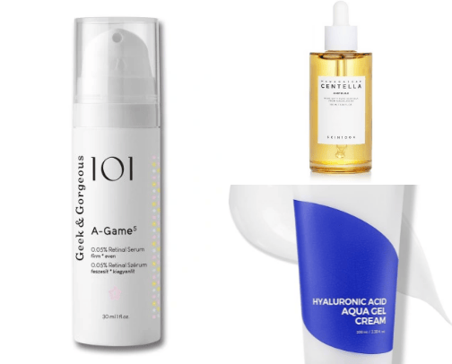 Favourite skincare products at the moment cover photo collage