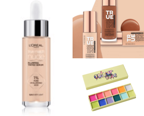 Fav face products cover photo collage
