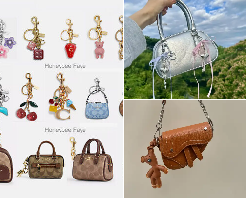 Charms for bags cover photo collage