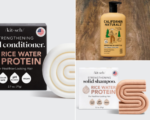 sustainable LOW-TOX everything shower needs cover photo collage