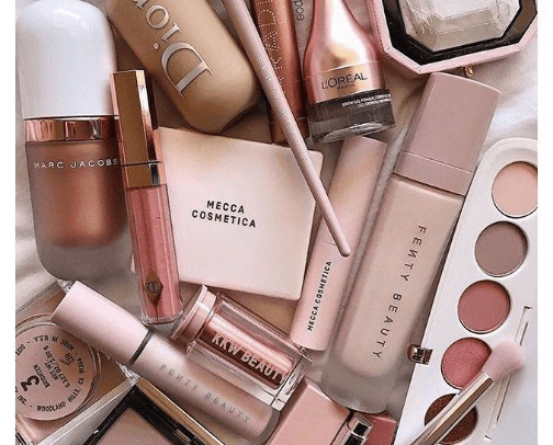 Cosmetics cover photo collage
