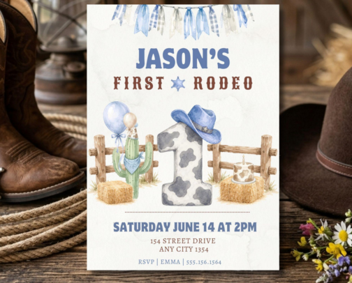 My first rodeo birthday - boys cover photo collage