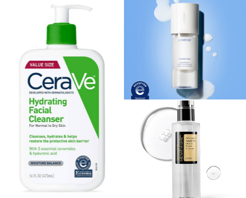 ✨ Glass Skin Essentials 💧 Skincare I Use & Love cover photo collage