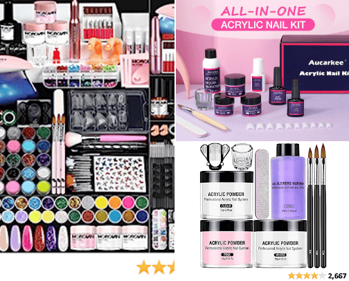 Acrylic Nails cover photo collage