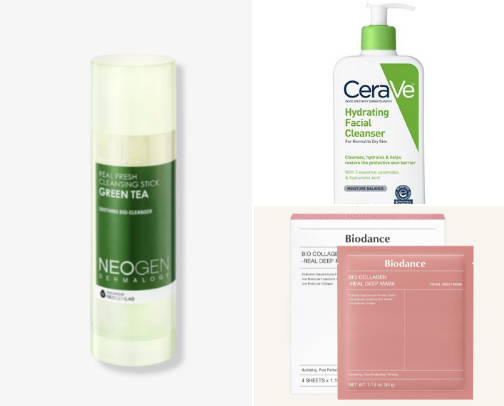 My Glow up Skincare List cover photo collage