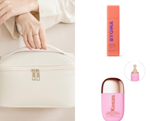 inside my make-up bag cover photo collage