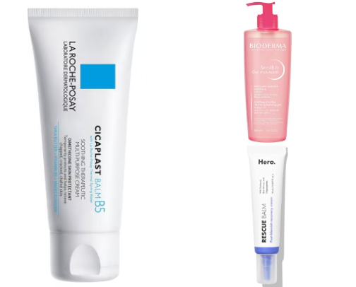 Extremely sensitive acne prone skin cover photo collage