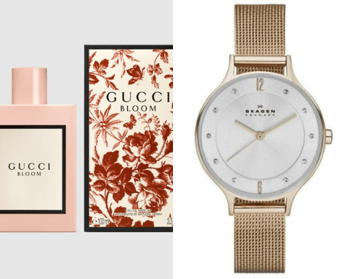 Presents for her perfumes/watches cover photo collage