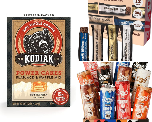 High Protein Snacks ✨ guilt free treats 🫶 cover photo collage