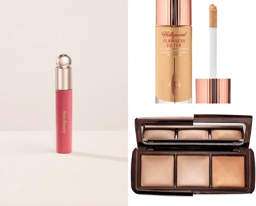 Makeup bag essentials 💄 cover photo collage