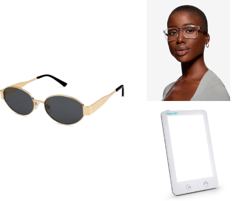 Sunglasses/blue light glasses cover photo collage