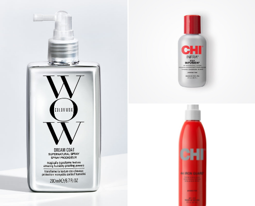 My Silk Press & Curl Routine Staples cover photo collage