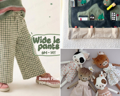 Handmade with Love: Tried & Loved Sewing Patterns for kids. cover photo collage