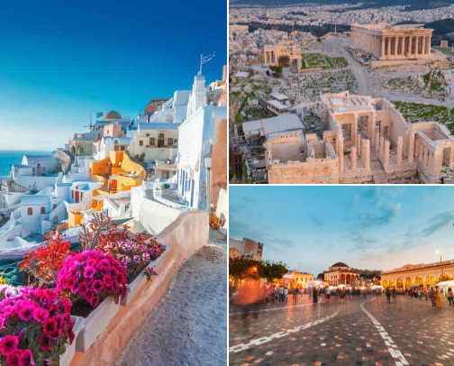 Greece locations and activies!🇬🇷 cover photo collage