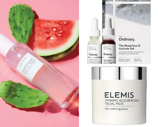 Products for glass clean skin🧴 cover photo collage