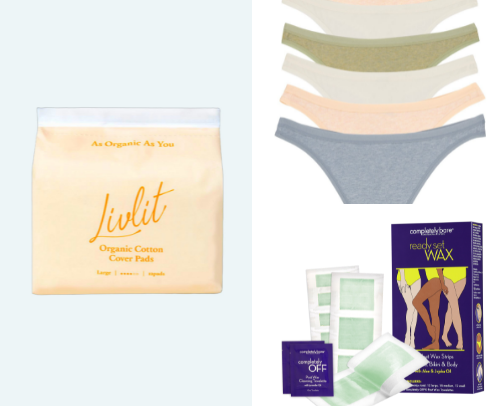 Feminine Products: Where Down There Goes Non Toxic cover photo collage