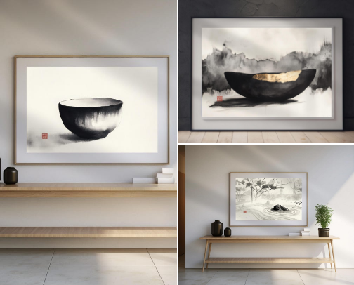 Silent Japandi Palette: Archival Art Collection cover photo collage