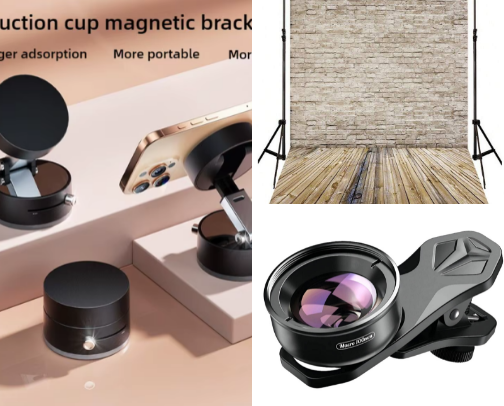 Products & tech gadgets for content creators! cover photo collage