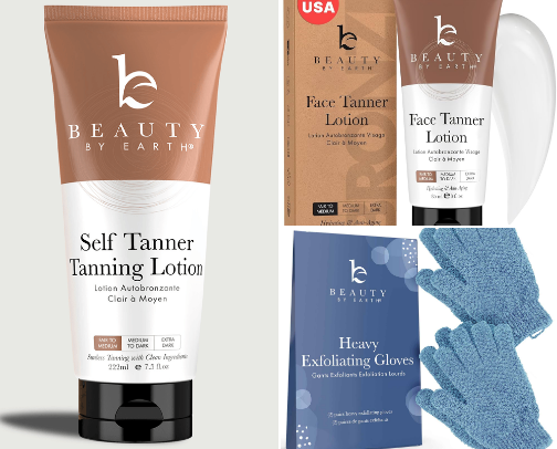 Top natural-looking Self tanners (all skin tones friendly) cover photo collage