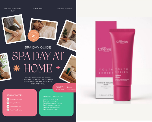 Spa day at home: Reset, Relax & Recharge! cover photo collage
