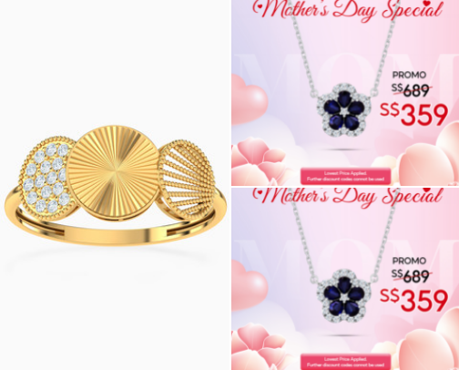 24K Solid Gold Chain Necklace cover photo collage