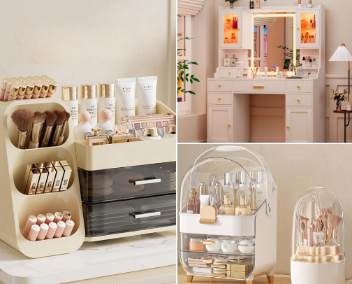 Makeup Organizers Im obsessed with on Amazon✨💄 cover photo collage