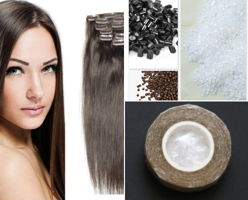 Hair extensions cover photo collage