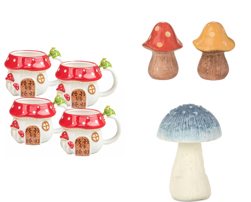 The Current Decor Craze for Mushrooms and Toadstools cover photo collage