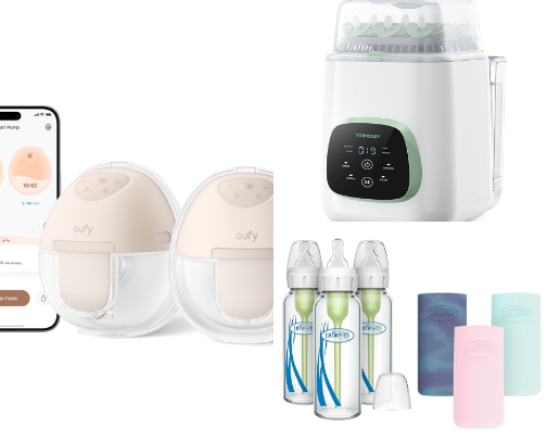 Breastfeeding/ pumping MUSTS cover photo collage