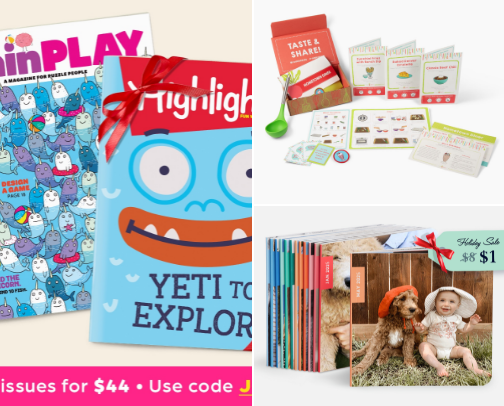Best 0-5yr subscription boxes cover photo collage