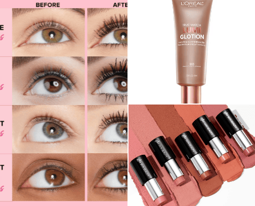 Makeup routine cover photo collage
