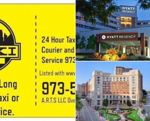 Best Hotels in New Brunswick NJ + Reliable Airport Taxi & Car Rentals 2026 Guide cover photo collage