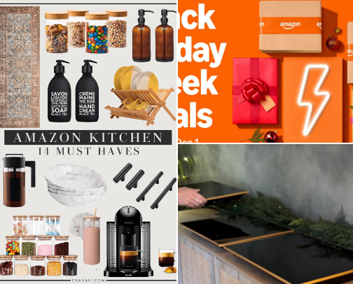 Amazon great finds & deals. cover photo collage