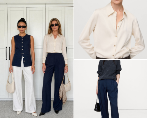 Color Pairing Ideas: Navy + White cover photo collage