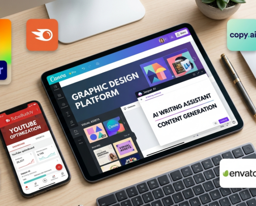 Essential Creator Toolkit: Best AI, Design & Growth Software cover photo collage