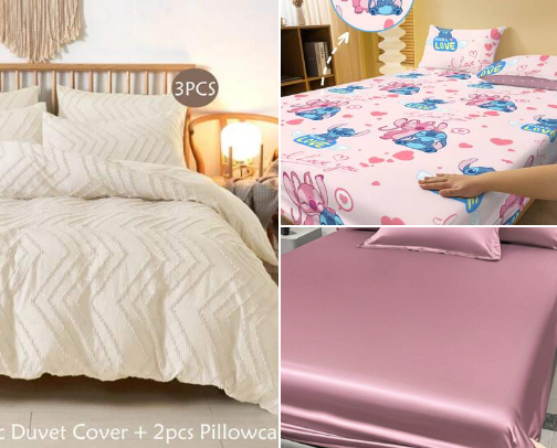 Bed sheet cover photo collage