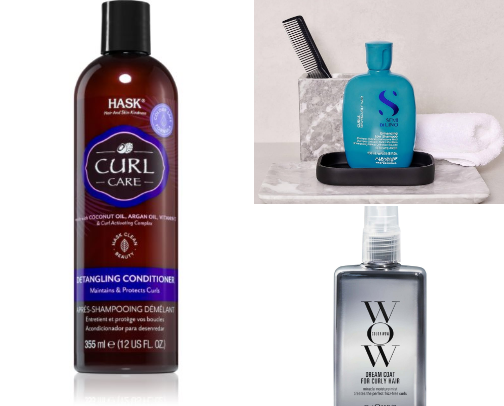 Curly hair products 👩‍🦱🎀 cover photo collage