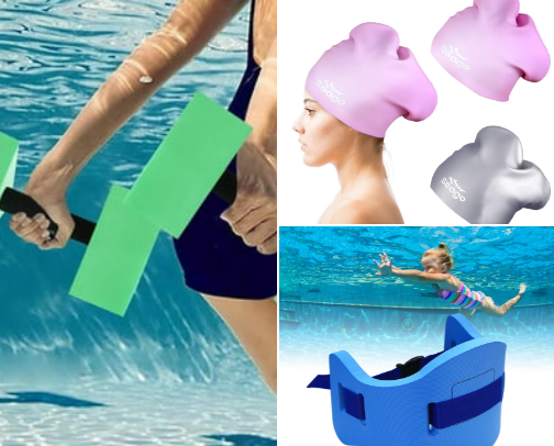 Aqua fit tools cover photo collage