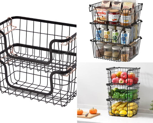 Top 10 Stackable Wire Storage Baskets cover photo collage