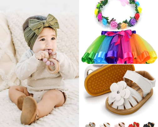 Chic and Sweet Baby Girl outfit rec cover photo collage