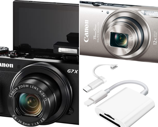 digital cameras cover photo collage