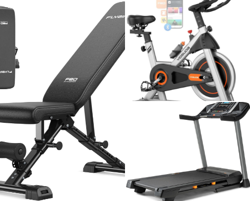 gym equipment cover photo collage