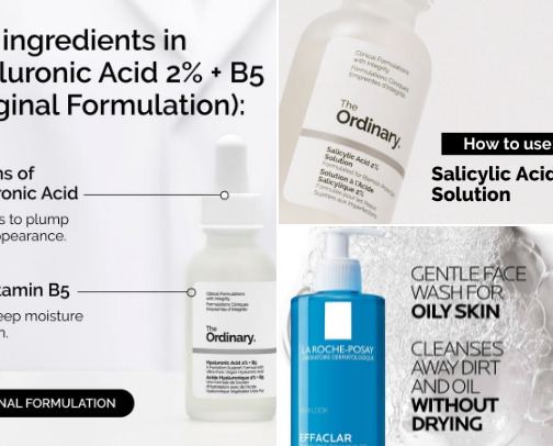 My sacred skincare products cover photo collage