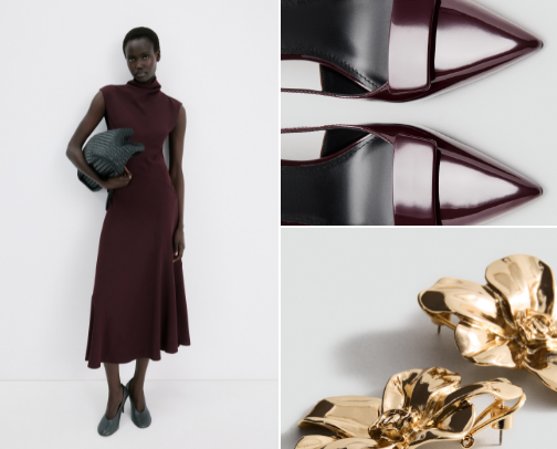 Elegant Night Out Outfit: Dress, Heels & Accessories🖤🍷 cover photo collage