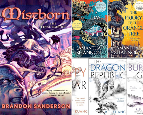 Adult Fantasy Book Recommendations cover photo collage