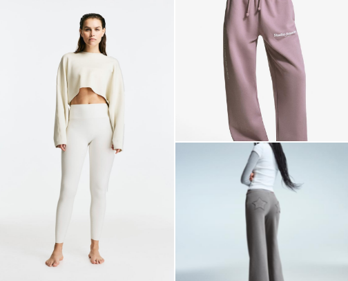 Leggings and joggers cover photo collage